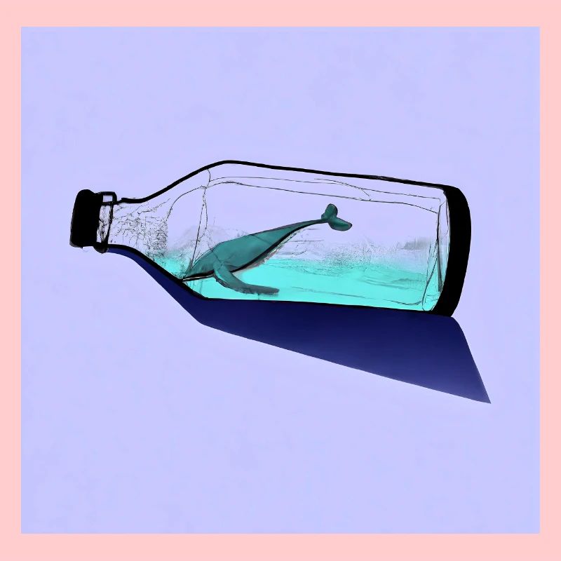 Message in a Bottle, Whale Illustration, Statement