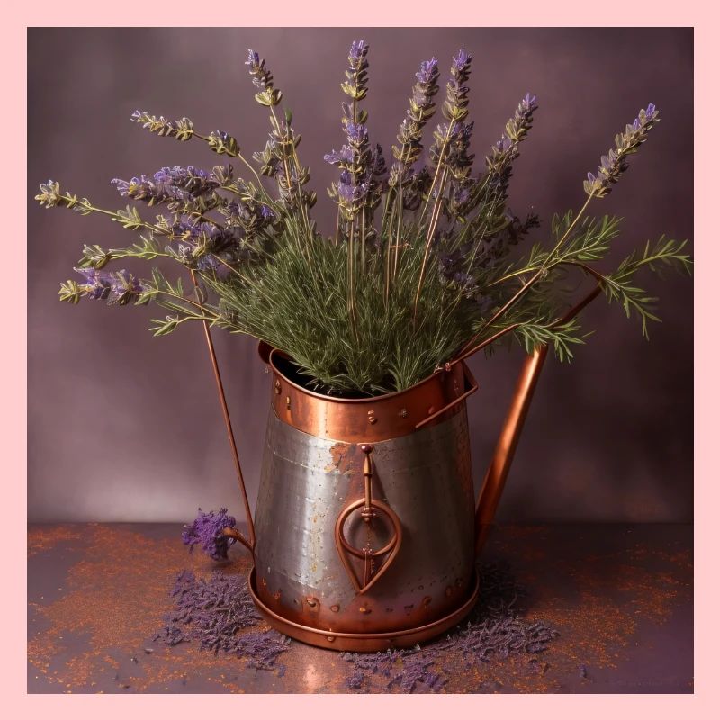 Lavender in a copper jug