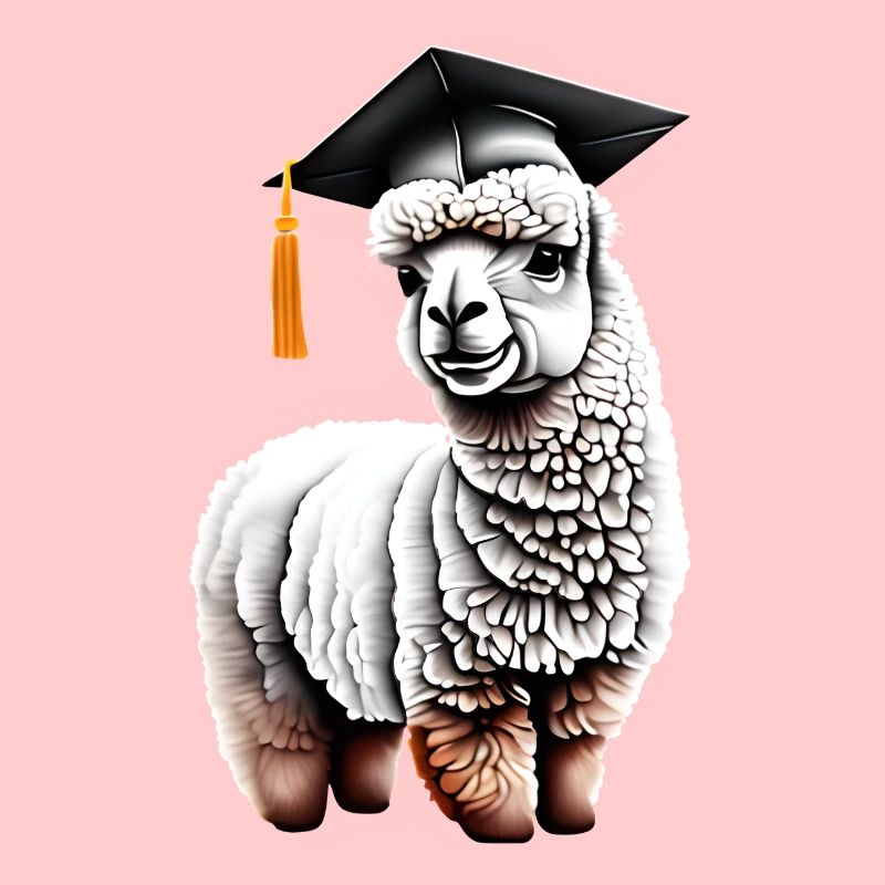 Bachelor Absolvent Alpaka Studium Schulabschluss