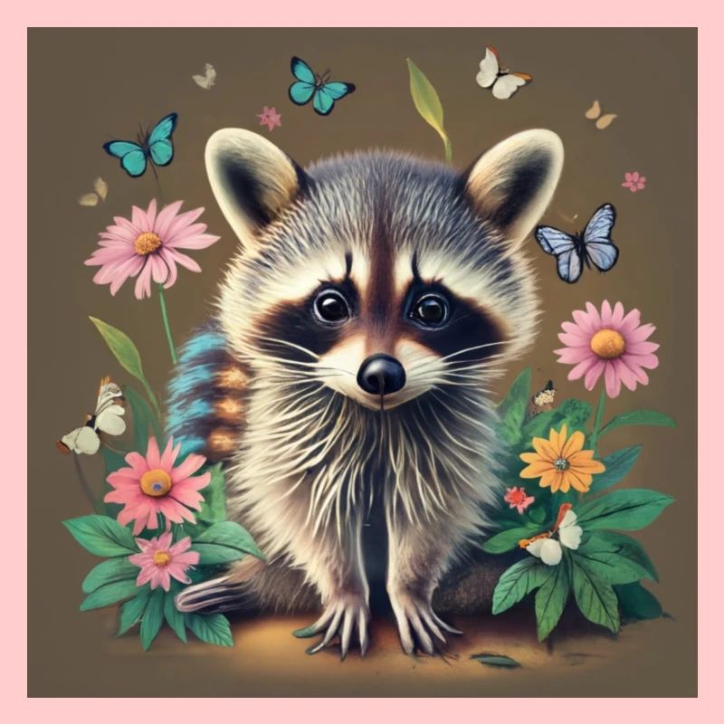 Fuchs mit Blumen