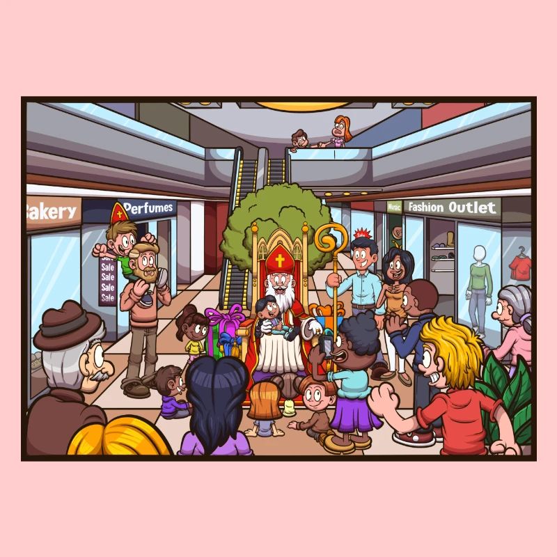 Saint-Nicolas avec les gens
