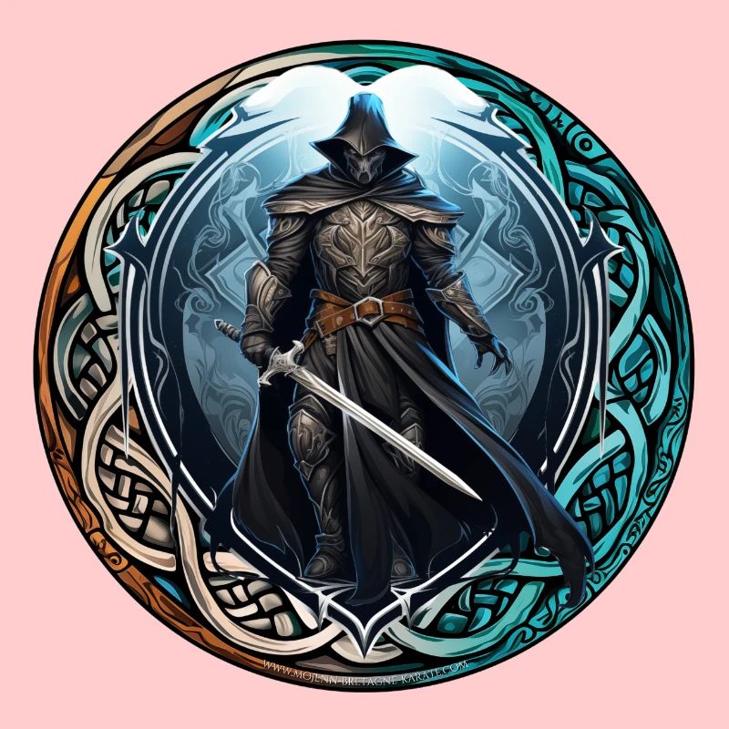 Guerrier celte - magicien à l'épée - rune celte