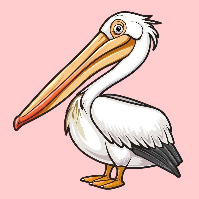 Fier pélican dans une pose élégante