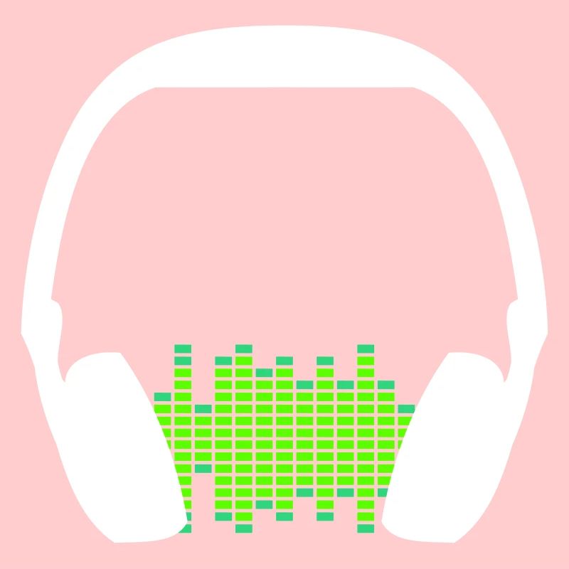 Casque Techno Music Party Equalizer Waves Logo