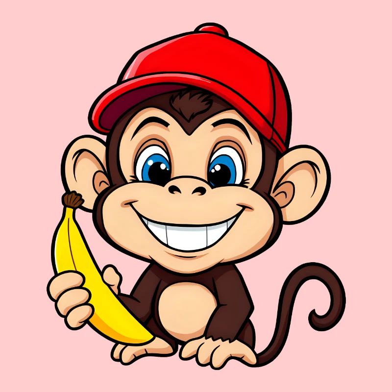 Affe & Banane - Cartoon Fun