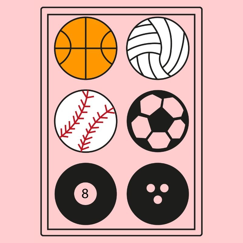 6 types de balles différents