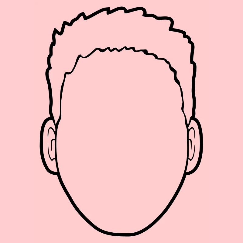 Contour Conception de tête sans visage