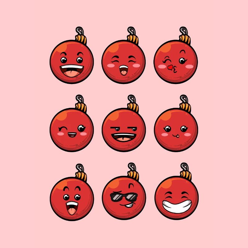 9 Weihnachtskugeln #1/10 Rot