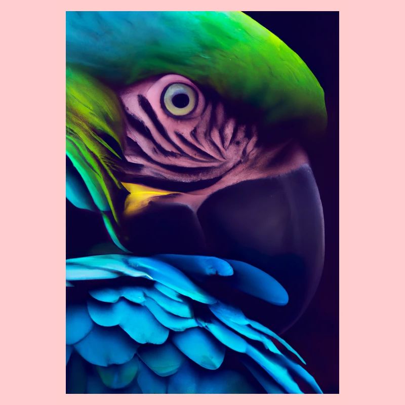Buntes Vogelgesicht