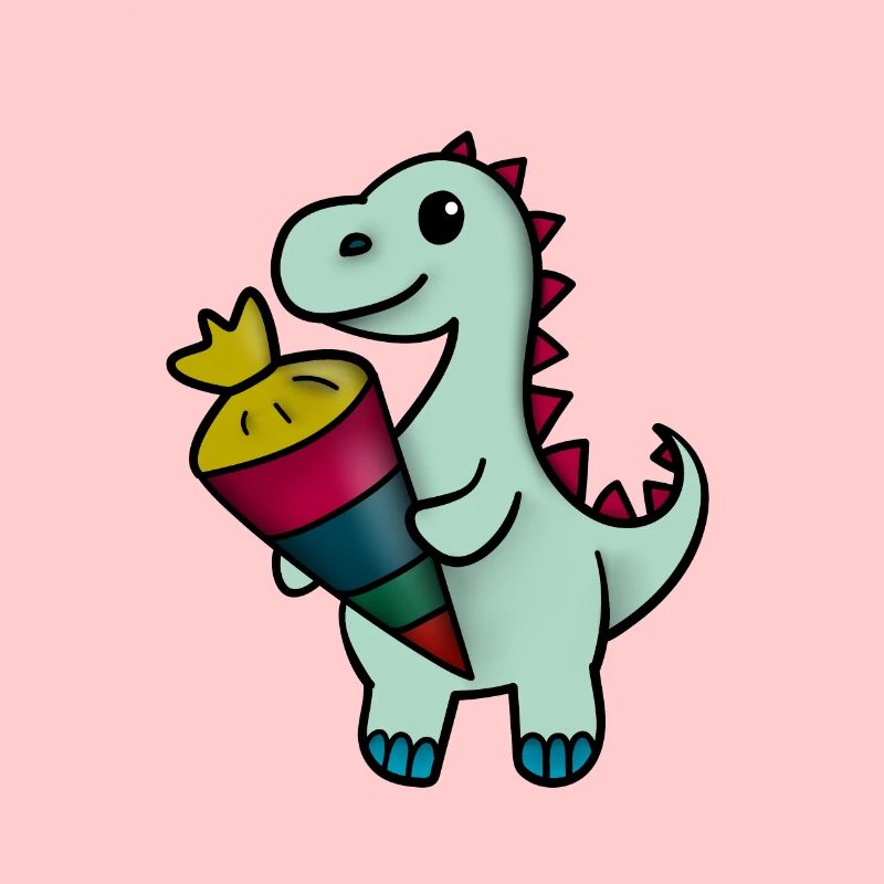 Dino mit Schultüte