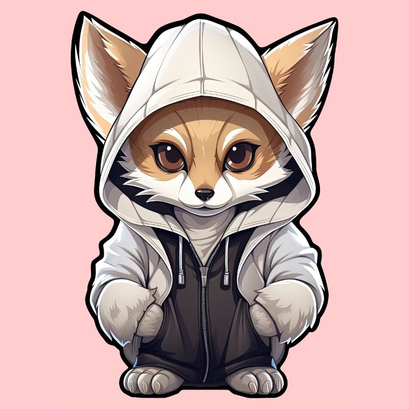 Fennec Fox cool en tenue décontractée
