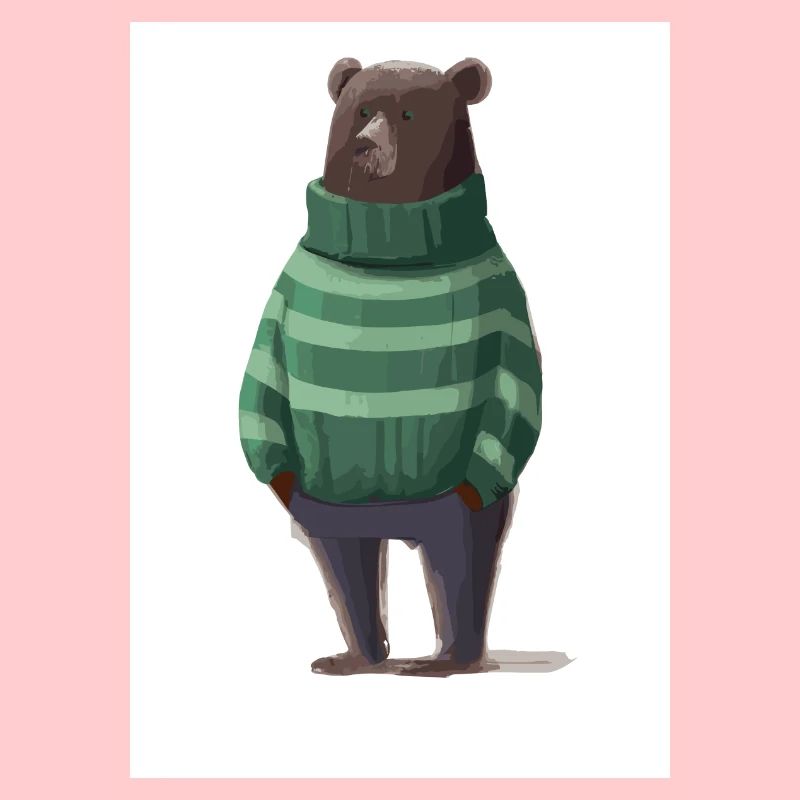 Bär im Winter Pullover