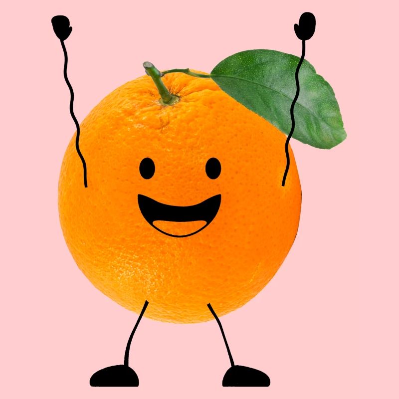 orange with face