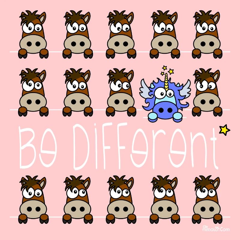 Licorne Bleu - Be Different, WT