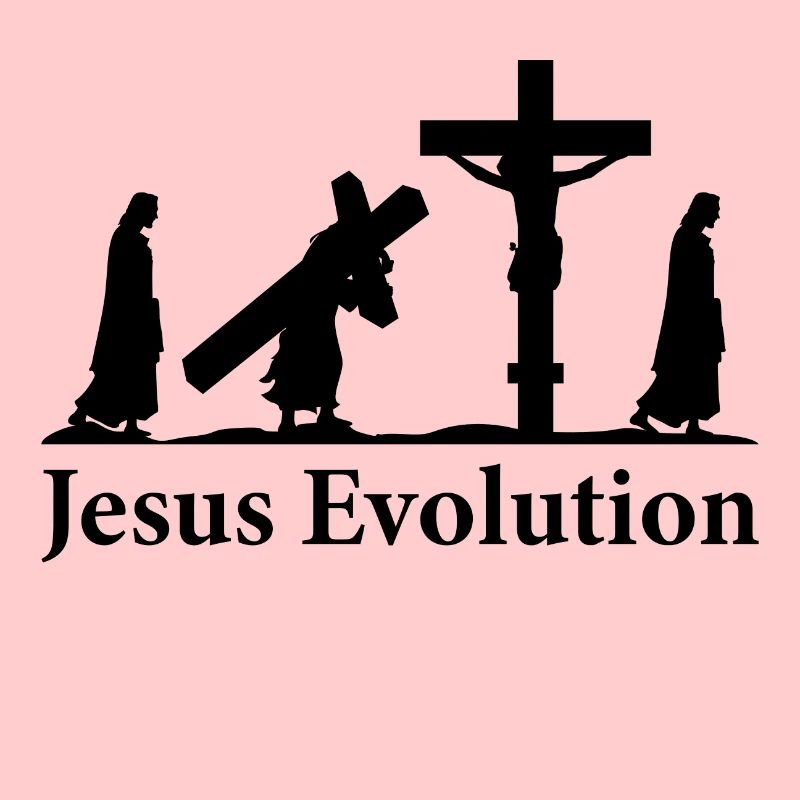 Maglietta Jesus Christ Evolution Funny Religion