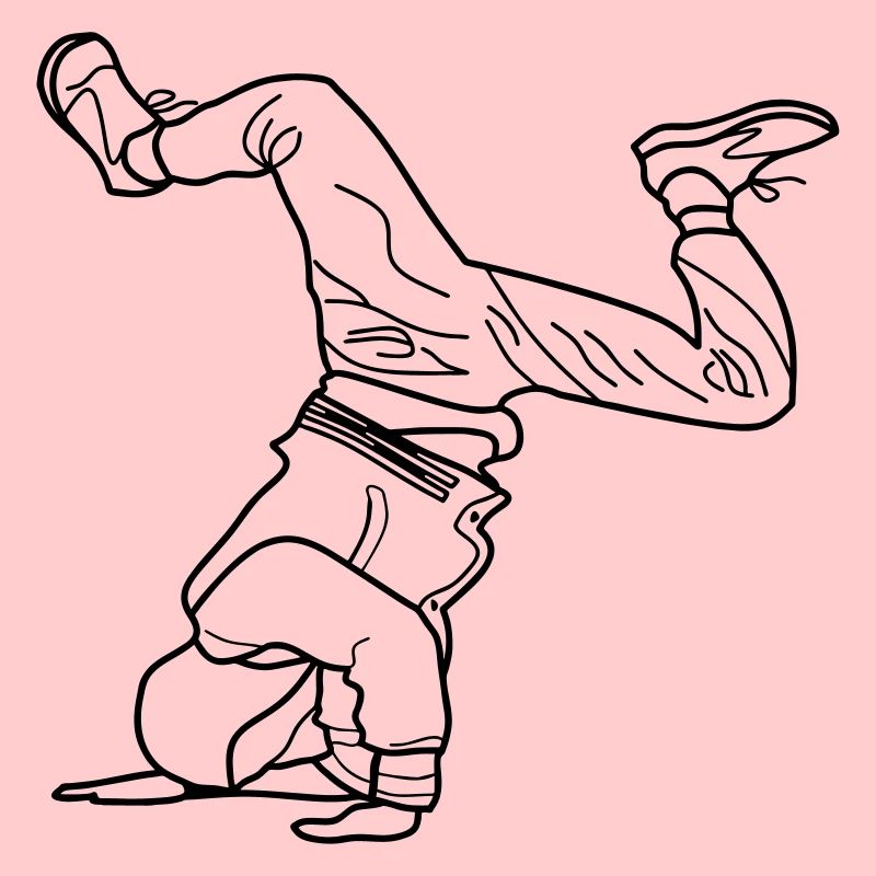 B Boy B-Boy Elbow Freeze noir break dance