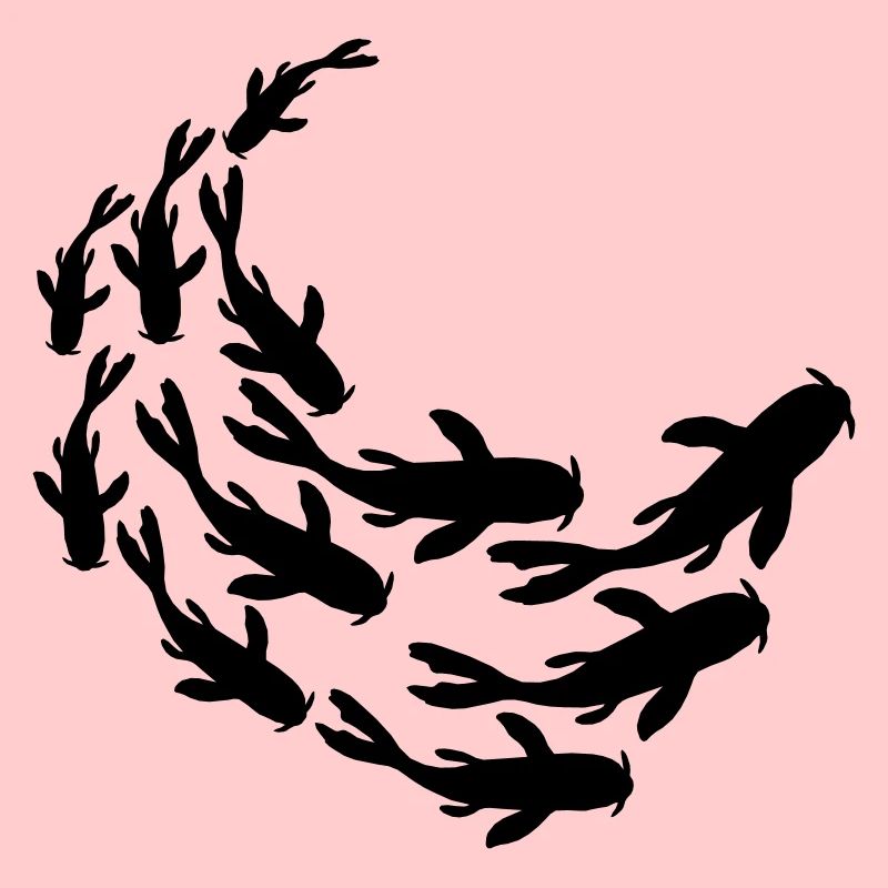 École Silhouette Koi Fish