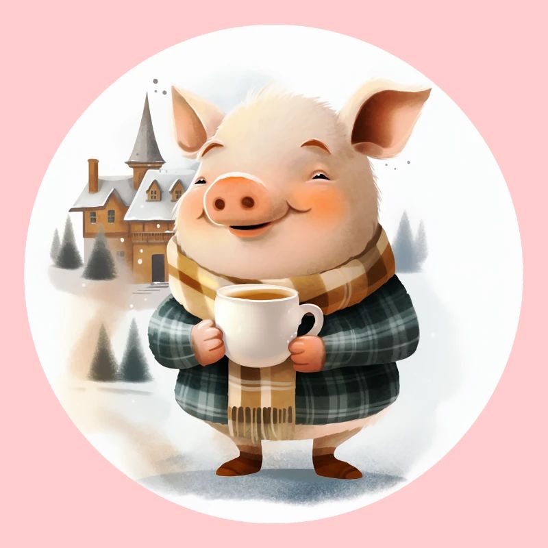 Piggy drinks punch