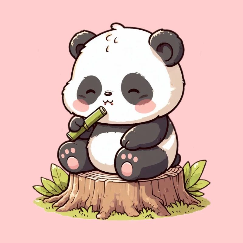 Panda mit Bambus