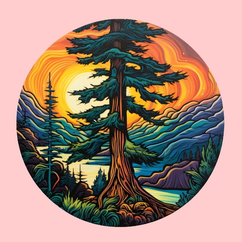 Cedar ved solnedgang