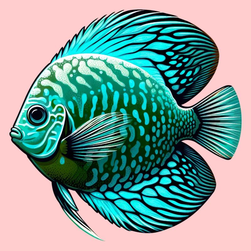 Discus Cichlidé Bleu