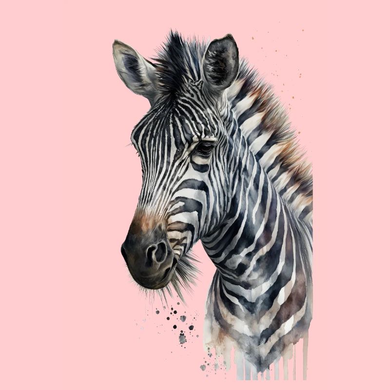 Zebra Aquarell Cool Tier