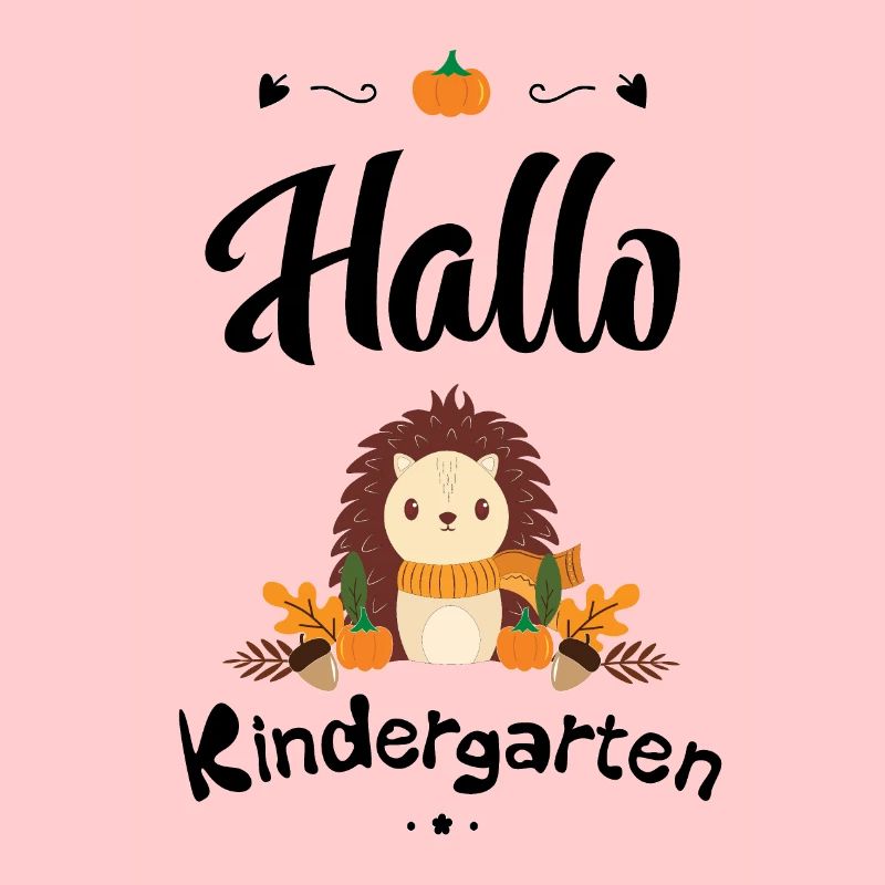 süßer Igel Design mit Herbstmotiven