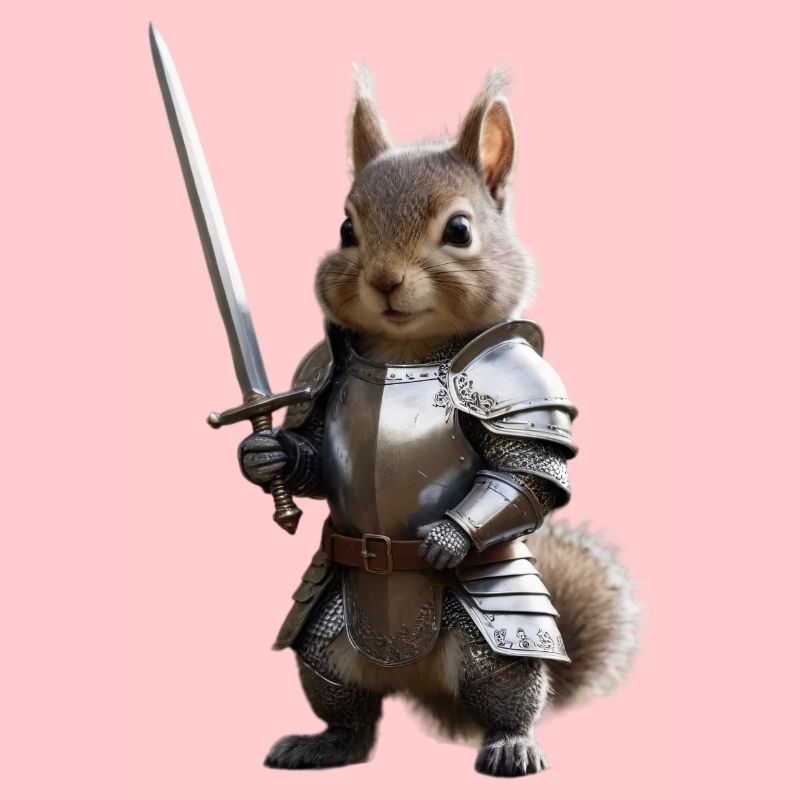 écureuil chevalier épée 1