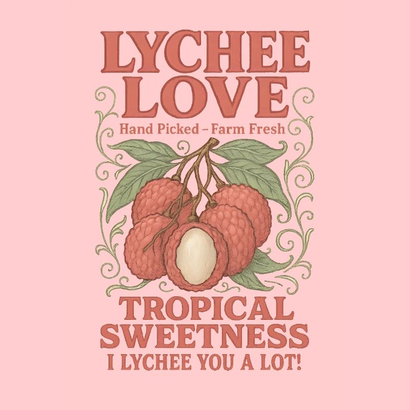 Lychee Tropical Fruit Retro