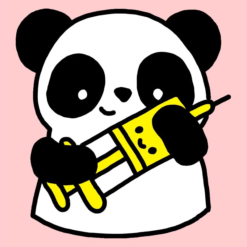 Infirmière de panda avec la seringue