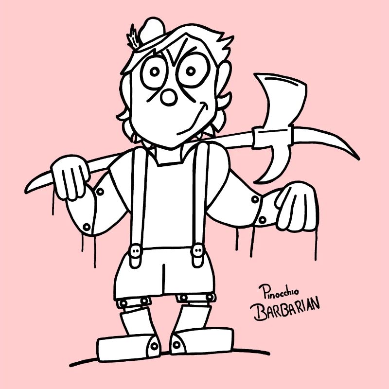 Puppet as Barbarian (white)