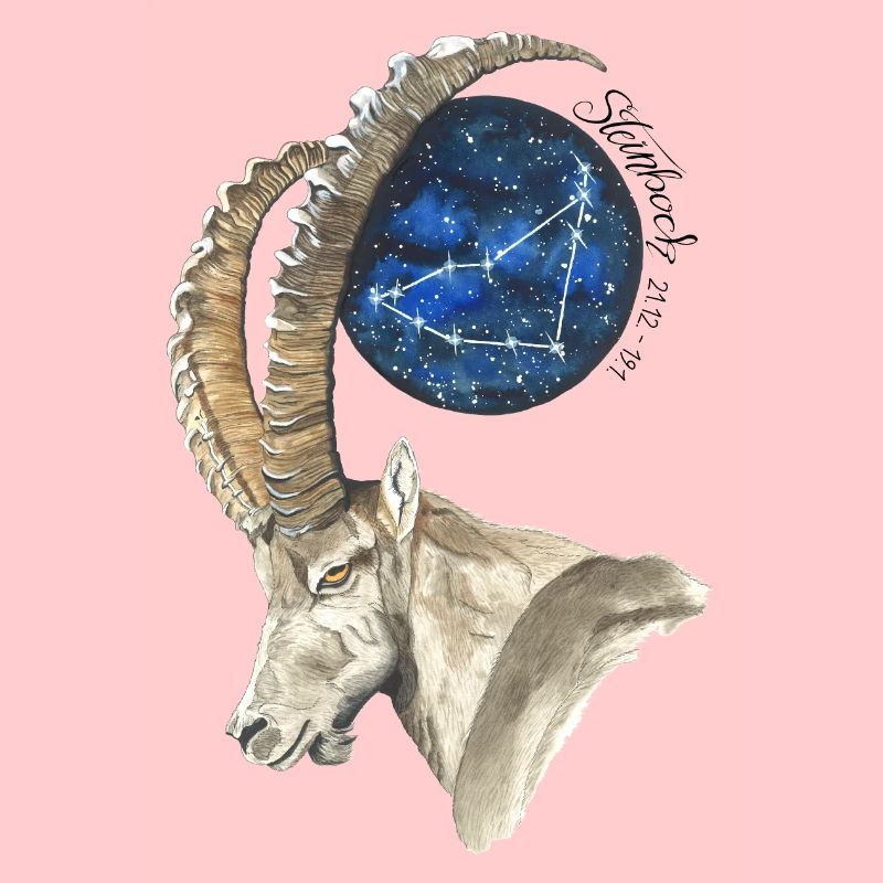 Sternzeichen Steinbock mit Datum und Sternbild