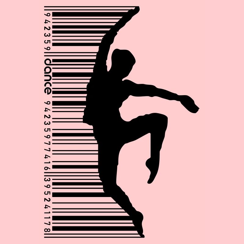 Tänzerin im QR Code Style