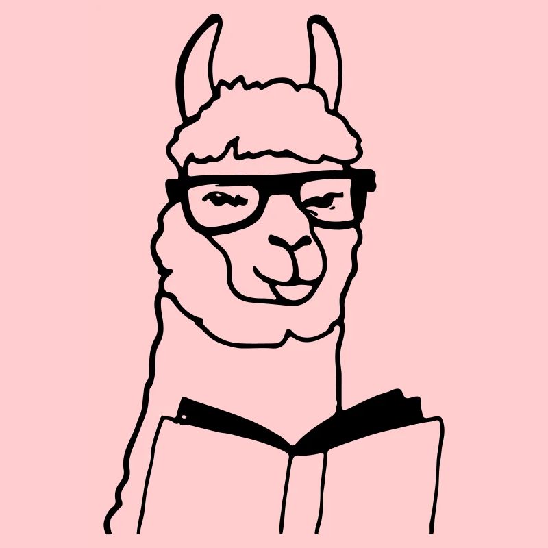 Alpaka liest Buch Geschenkidee Lama Llama