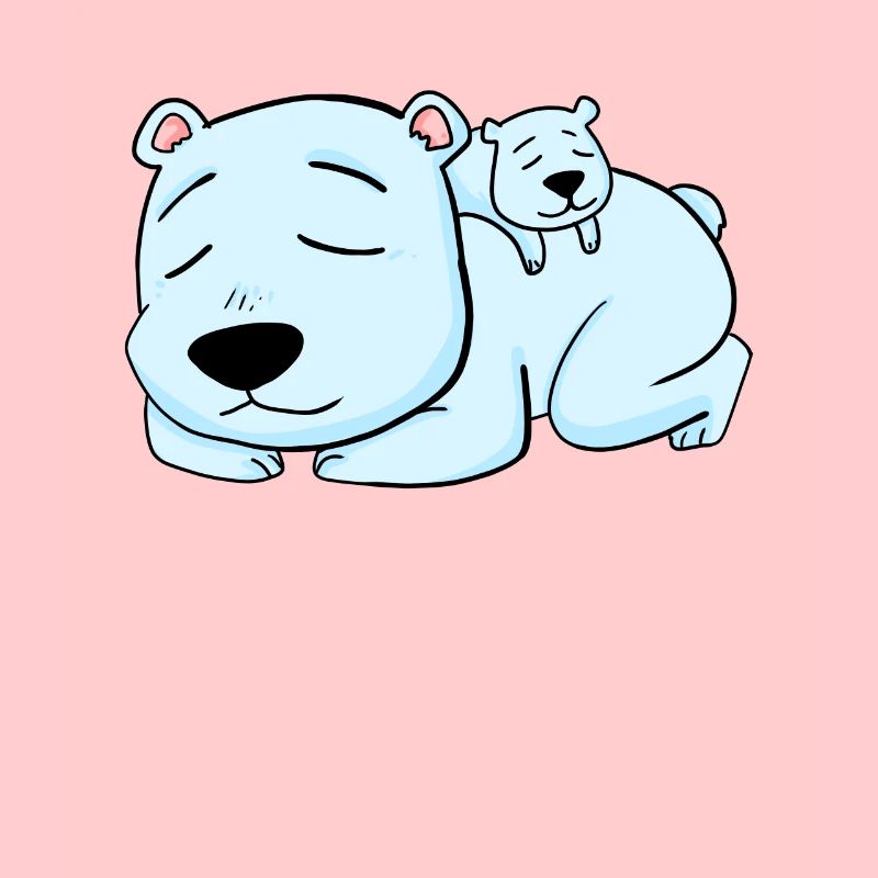 Eisbär mit Baby Eisbär