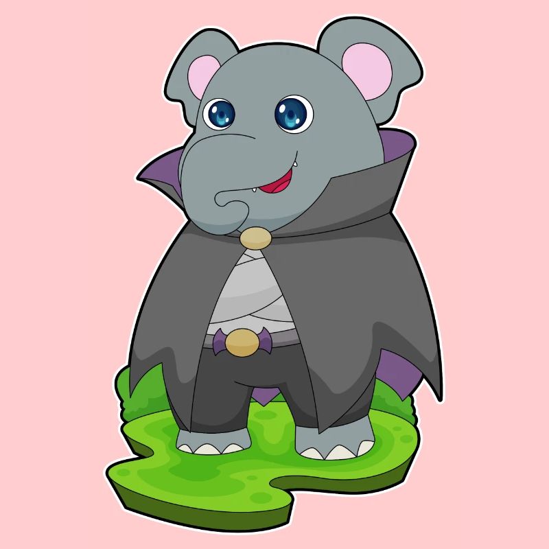 Éléphant Halloween Vampire