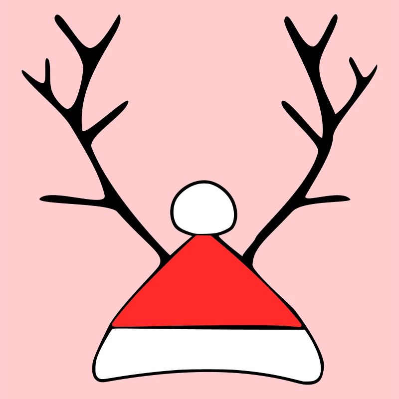 Weihnachtsmütze mit Geweih