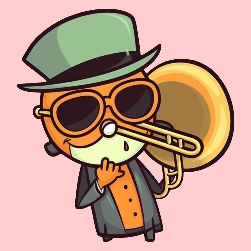 Trombone in comic style