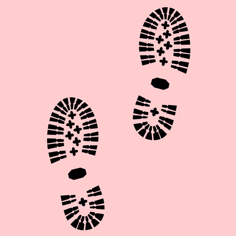 l'empreinte, empreintes, traces de pas -