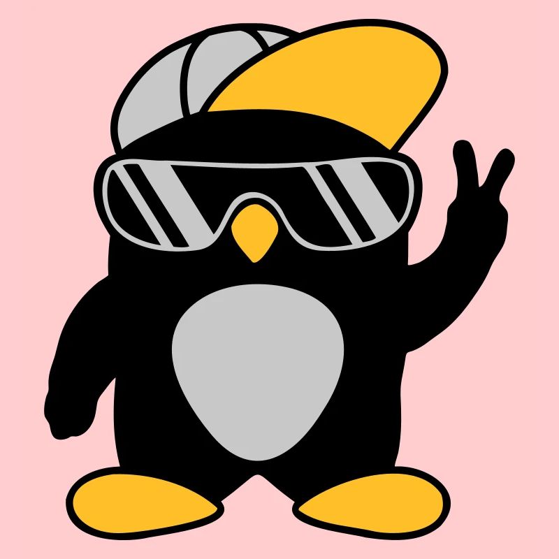 Cool Penguin Peace Hand Signal
