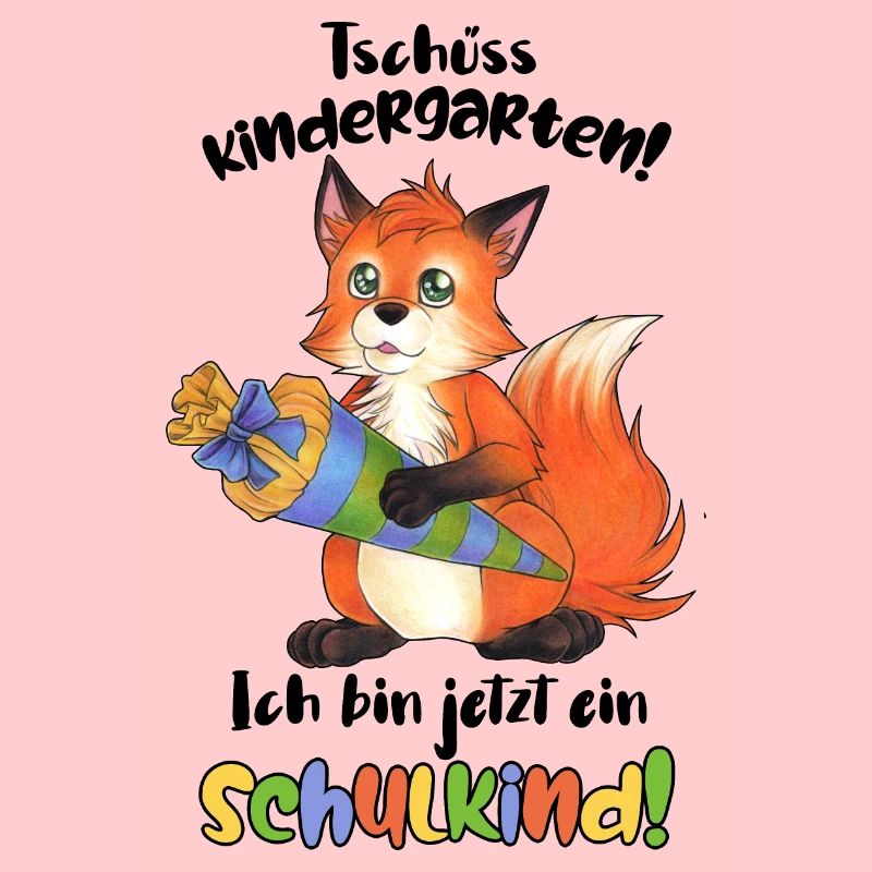 Tschüss Kindergarten, ich bin ein Schulkind Fuchs