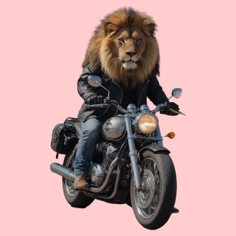 Biker-Löwe