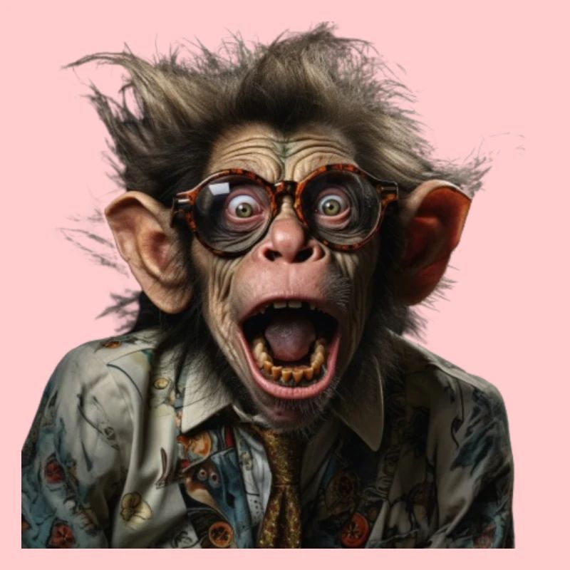 crazy professor monkey