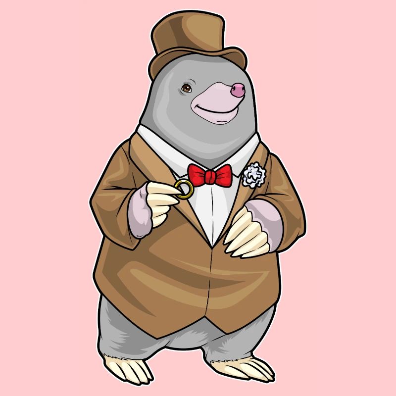 Maulwurf Bräutigam Ehering Hochzeit