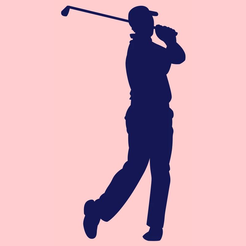 Golfer nach Abschlag