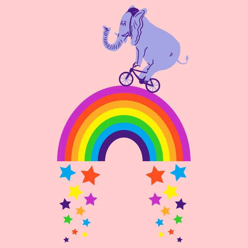 Kidcore Regenbogen Elefant Fahrrad Fahren Geschenk