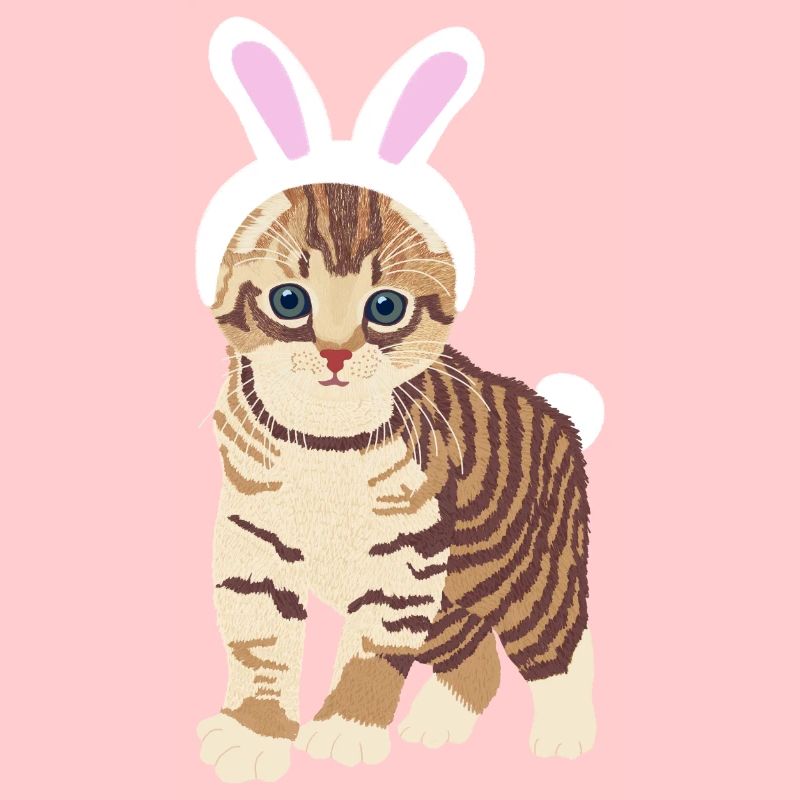 Cat in Easter Costume, , Easter,