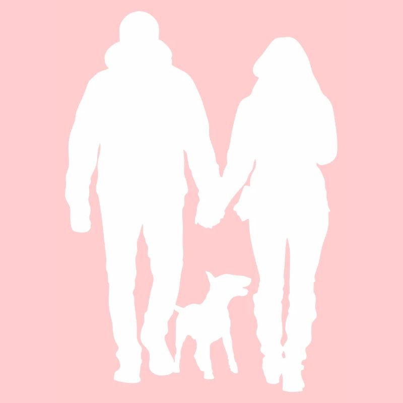 Paar mit Bullterrier