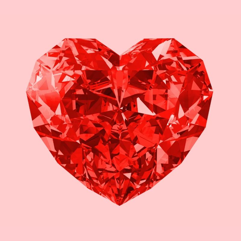 Red heart ruby gift idea
