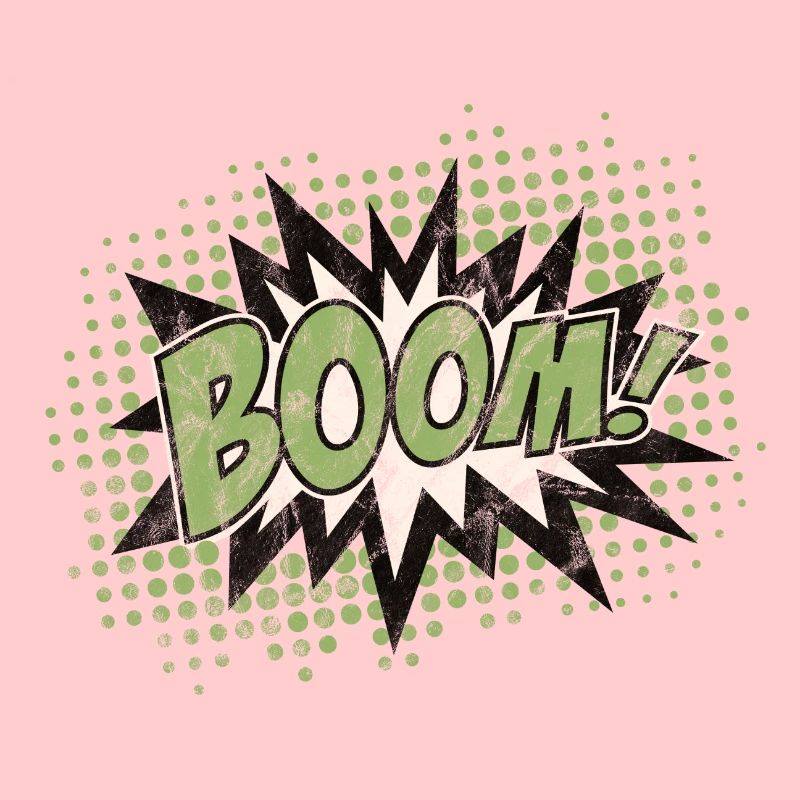 Vintage Comic Boom Explosion